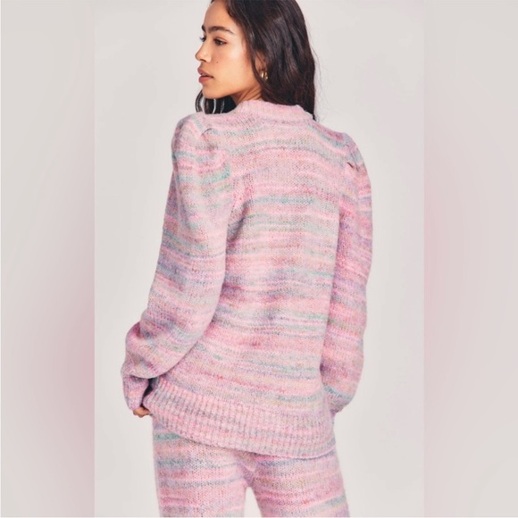 Love Shack Fancy - Wilford Boyfriend Cardigan in Pink Cloud - Picture 8 of 14